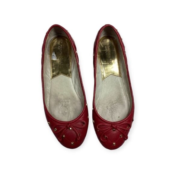 Michael Michael Kors studded bow leather gold black ballet flats‎ - Picture 1 of 11